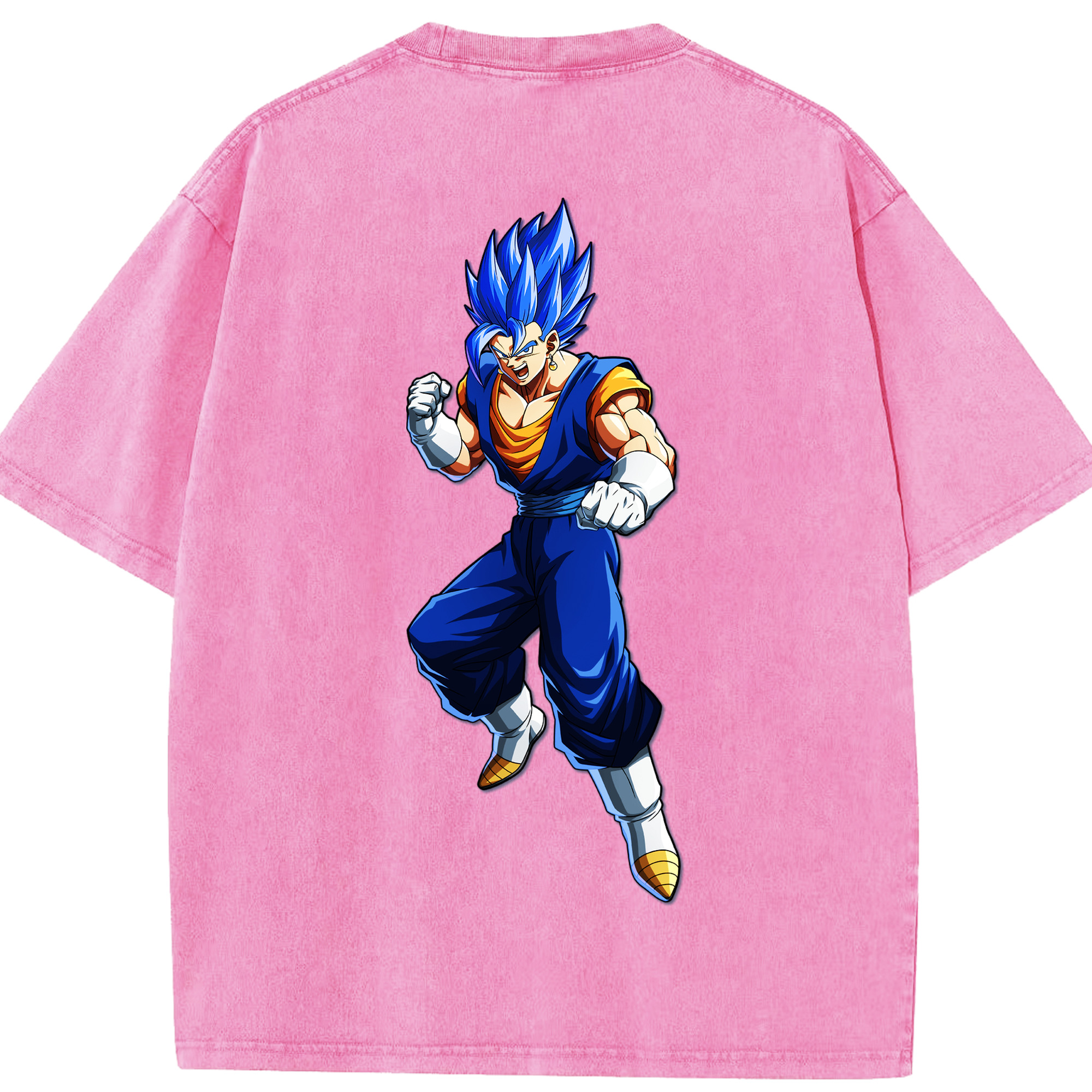 （画像用） ドラゴンボール ベジット DRAGON BALL Vegetto 綿100% ヴィンテージ風 半袖Tシャツ（背面プリント）